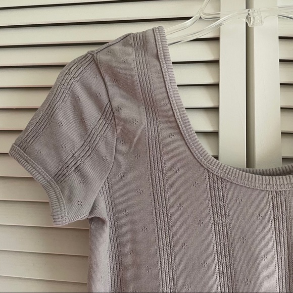 Madewell Pointelle Ribbed Knit Tee Size XXS - Picture 8 of 11